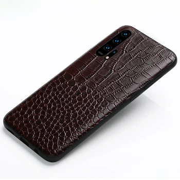 Piele Caz de Telefon Pentru Huawei Honor 20 pro 10 10 9 lite 8X 9X pentru P30 p40 P20 lite caz Piele de Crocodil Burta Textura de acoperire
