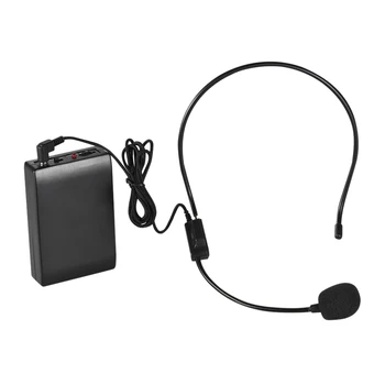 FM portabil fără Fir Căști cu Microfon Sistem de Voce Amplificator 1/4in Ieșire Plug cu Bodypack Emițător Receptor