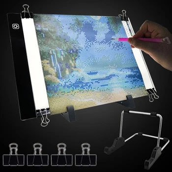 PDMDOG Diamant Pictura A3 A4 A5Led Lumina Tableta Pad Accesorii de Trei Nivel Estompat Ultrathin Pentru Lumina Led-uri Pad Pentru Pictura