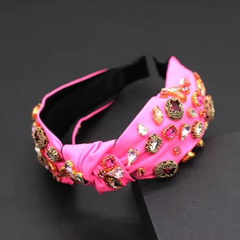 Pânză crystal headband temperamentul personalitatea pânză de culoare stras banda doamnelor bal catwalk accesorii de par 714