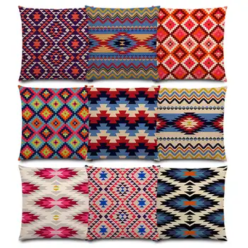 Colorate Aztec Model Geometric Printuri Tribale Abstract Curcubeu Etnice Carouri Decorative Bună Față De Pernă Canapea Pernă