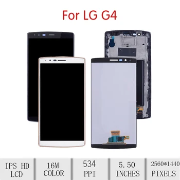ORIGINAL Pentru LG G4 LCD Touch Ecran Digitizor de Asamblare Pentru LG G4 Display cu Rama de Înlocuire US991 LS991 H815 H815P Dual H818