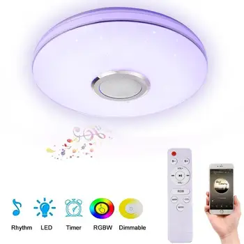 RGB LED Lumina Plafon Estompat 36W Lumina Muzica APP Control de la Distanță Bluetooth Smart Dormitor Timer Lampa de Noapte