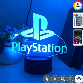 Ceas de Masa de Bază Lampă Playstation SCE Joc de Brand Unic Cadou de Ziua pentru Copii Navă de Aprovizionare Directă Atmosfera Decor