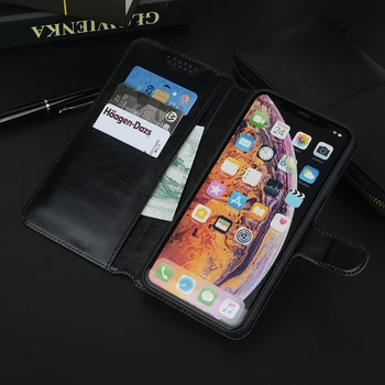 Flip Caz de Telefon pentru Apple iphone 5C 4 4S Touch 5 5S 6 6S SE XS Max X XR 8 7 Plus Cover Portofel Toc Kicksand Cazuri Negru