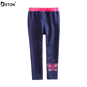 DXTON Fete Pantaloni Copilul Pantaloni Fluture Copii Jambiere Aplicatiile Pantaloni de Bumbac Pentru Copii Toamna și Iarna Haine Fete