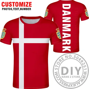 Tricou Numărul de Numele Dnk T-shirt Foto Îmbrăcăminte de Imprimare Logo-ul Gratuit Personalizat DANEMARCA Tricouri Diy Respirant 3D 4XL 5XL Mare Marimea 6XL