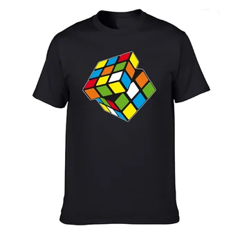 2020 Nouă Bărbați de Înaltă Calitate Cub Rubik Tricou Casual tricou Barbati din Bumbac , Maneca Scurta, O-Neck, Plus Dimensiunea de Calitate Topuri Tricouri