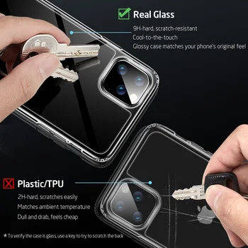 VSH Sticla de Caz pentru iPhone 11 11Pro Max rezistent la Șocuri de Lux Bara de protecție Caz pentru iPhone 11 Pro Max Oglindă de Sticlă Capac Cazuri