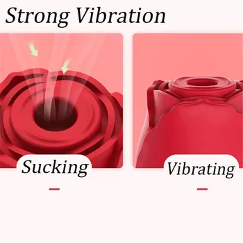 Rose Clitoridian Supt Vibrator cu 7 Intensă Aspirație G-spot Stimulator Vaginal Pizde Masaj jucarii Sexuale pentru Femei Adulți Sex-Shop