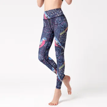 Noul Europene și Americane Imprimate Pantaloni de Yoga cu Uscare Rapida Fitness Sport, Jambiere Strans Dans Pantaloni