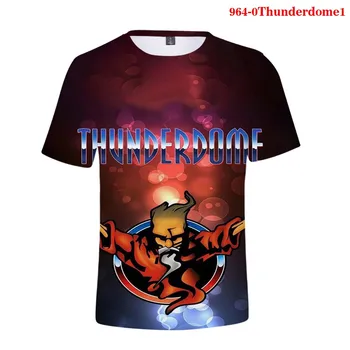 Thunderdome Graphic Tee Harajuku Hip Hop Femei Tricou Amuzant Thunderdome Tipărite Tricou Streetwear Supradimensionat tricou Gotic Topuri