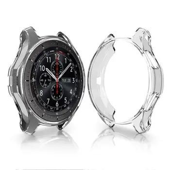 Compatibil Cu Samsung Galaxy Watch 46mm Caz Capacul Negru de Argint Clar a Crescut de Aur Bara de protecție Caz Pentru Viteze S3