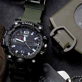 SMAEL Ceasuri Barbati Stil Nou Brand de Oameni LED Digital Ceas cu Cuarț Impermeabil Negru Sportului Militar Omul Ceas Relogio Masculino
