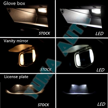 15x Canbus LED-uri Lumina de Interior Kit pentru anul 2011 2012 2013 Jeep Grand Cherokee WK2-2018 accesorii Harta Dom Portbagaj Licență Lumina