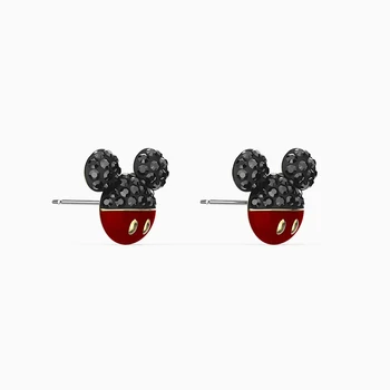 Moda SWA Nou Mouse-ul Meu Străpuns Cercei Fermecător Negru Mouse Cap Decorat de Aur Cercei de Femei Populare Cadouri Bijuterii