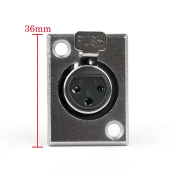 Areyourshop 10buc Înlocuire XLR 3Pin Metal Masculin / Feminin Jack pe Panoul de Montare Șasiu PCB Socket Pentru Microfon Audio