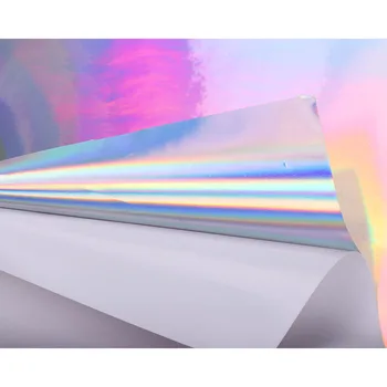 SUNICE Holografic Chrome Curcubeu Litere Film Mașină de Styling filme cu Bule de Aer Liber Decorative DIY Design Tăiere Decor Autocolant