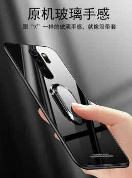 Pentru Samsung M31 Caz Sticlă Călită Inel Magnet Titularul Cazuri de Telefon pentru Samsumg A01 A11 A31 A51 A71 S10 Lite A70E A10E A20E Acoperi