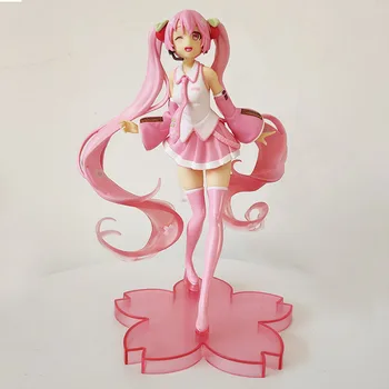 20cm Anime Acțiune Figura Jucării Hatsune PVC Japoneză Pink Cherry Blossom Miku Papusa Cadou Anime Model de Jucărie Pentru Fete, Cifrele de Acțiune