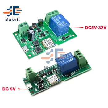 DC 5V-32V Auto-blocare Inteligenta WiFi Releu Modul Wireless WIFI Module Lucrurile Acasă Inteligent de Control de la Distanță Comutator de 5V 12V 24V