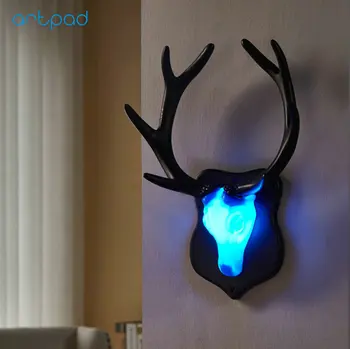 Artpad Nordic Pat LED Lampă de Perete Camera de zi Bar de Hotel Dormitor pentru Copii Creative Decor Corn de Cerb de Perete de Lumină LED-uri Lumini de Noapte