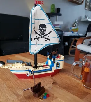 188Pcs Piratii Din Caraibe Cărămizi de Recompense Corabie de Pirați Oraș LegoINGs Blocuri Seturi de Jucării Educative pentru Copii