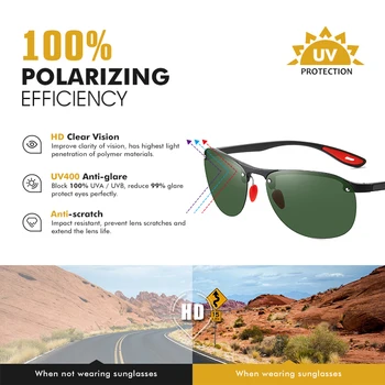 Noi Polaroid ochelari de Soare pentru Barbati Brand Clasic Semi-fără rame, ochelari de Soare Sport de Conducere Ochelari Pentru Barbati/Femei UV400 Anti-orbire Ochelari
