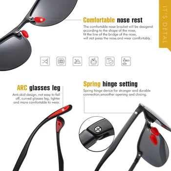 Noi Polaroid ochelari de Soare pentru Barbati Brand Clasic Semi-fără rame, ochelari de Soare Sport de Conducere Ochelari Pentru Barbati/Femei UV400 Anti-orbire Ochelari