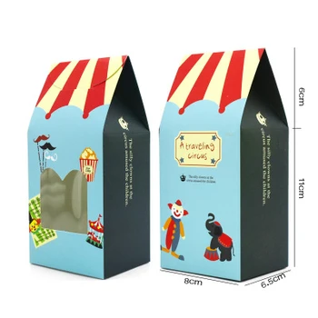10buc Circ Londra tema bomboane cutie cu fereastra petrecere de aniversare pentru copii provizii lucrate manual biscuiți pachet geanta copii pachet cadou cutie