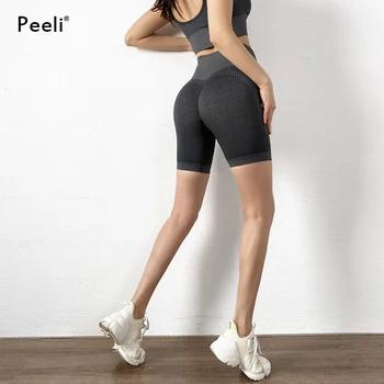 Peeli Talie Înaltă Energie Fără Sudură Pantaloni De Yoga Push-Up Pantaloni Pentru Femei Fitness Scrunch Butt Sport, Jambiere Antrenament Scurt, Dresuri