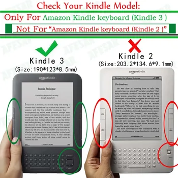 Carte clapa caz acoperire pentru Amazon Kindle 3 3 D00901 Ereader buzunar din piele caz magnet closured Kindle Keyboard (3rd Gen) husă