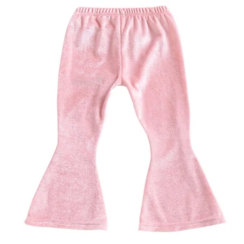 Nou-Născut Copilul Mic Copil Fata De Clopot Fund Pantaloni Copii Mult Flare Pant Volour Pantaloni De Moda Noua
