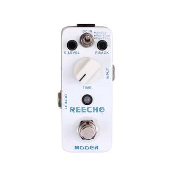 MOOER Reecho Digital Delay-chitara Pedala Analog Real Ecou Bandă Efect de Ecou cu aur pedala de Conector și MOOER buton