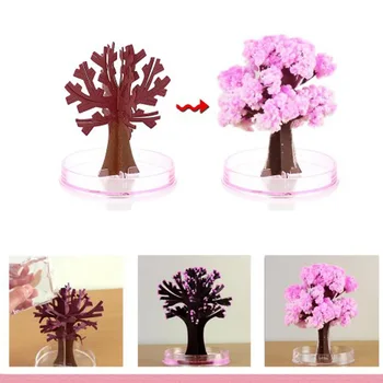 90mm Visual Magic de Crăciun Artificial Copaci Sakura Decorative în Creștere DIY Hârtie Copac Jucarii pentru Copii Flori de Știință Jucarii Cadou