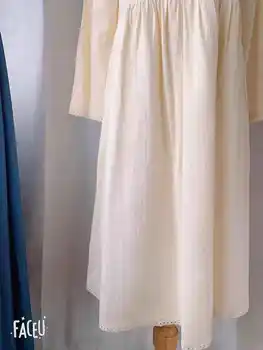 2019 Noi S-XL Primăvară halat femme Casual, Boho lenjerie de pat din Bumbac cu Maneca lunga pentru Femei Rochii Femei Rochie Femme Vestido rochie de petrecere
