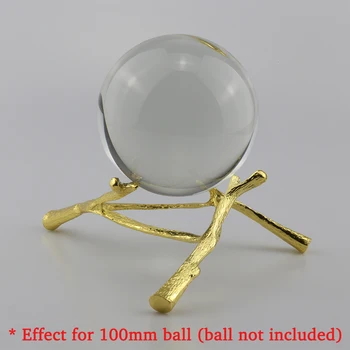 Metal Display Stand pentru 100 mm Lentilă de Sticlă de Cristal Minge de 10cm Divinație Fotografie Lensball Baza Mare Sferă de Magie Glob Titular
