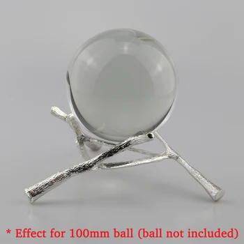 Metal Display Stand pentru 100 mm Lentilă de Sticlă de Cristal Minge de 10cm Divinație Fotografie Lensball Baza Mare Sferă de Magie Glob Titular