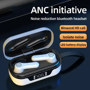 ANC Pro Bluetooth V5.1 Cască Activă a Zgomotului Cu LED Portabil Wireless Touch Control Pavilioane TWS Căști