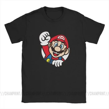 Men ' s T-Shirt Super Mario 2019 Moda Bumbac Tricouri Maneca Scurta Camasi Guler Rotund Îmbrăcăminte Idee de Cadou