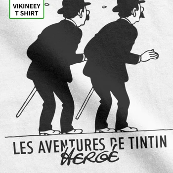 2019 Moda Tin Tin Aventurile Lui Tintin T-Shirt Pentru Bărbați Echipajul Gât Bumbac Tricou Maneca Scurta Plus Dimensiune Topuri