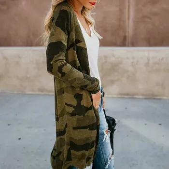 Timp De Camuflaj Haina Femei 2019 Moda Maneca Lunga Nou Toamna Primavara Casual Butonul Camo Uza Leopard Geaca De Îmbrăcăminte Exterioară