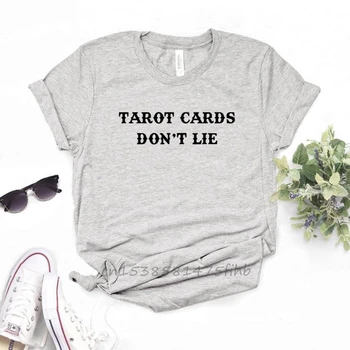 Cărți de Tarot nu Mint Imprimare Femei Tricouri Bumbac Organic Casual Amuzant Tricou Pentru Doamna Femeie T-Shirt Graphic Top Tee Personaliza