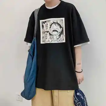 Streetwear om Femei tricou baieti haine anime vară de sus de O Bucată de Desene animate tricou casual tricou homme teuri Luffy Tricou de sex Masculin