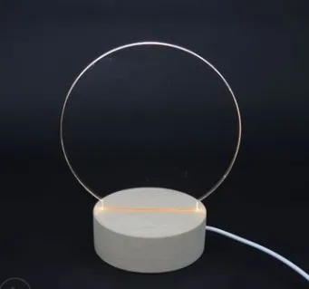 100buc USB Lumina Bază cu Gol Panouri Acrilice Masă de Lemn Lampa DIY lumini de noapte
