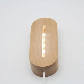 100buc USB Lumina Bază cu Gol Panouri Acrilice Masă de Lemn Lampa DIY lumini de noapte