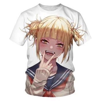 Anime, fată frumoasă 3D de imprimare de moda T-shirt de sex masculin și de sex feminin cuplu de desene animate anime stil stradă haine largi confortabile fa