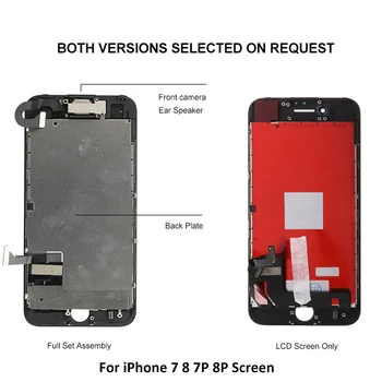 Clasa AAA Ecran Complet Pentru iPhone 7 8 Plus LCD Set Complet de Asamblare Complet 3D Touch Digitizer Pentru iPhone 7P 8P Ecran Înlocuire