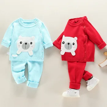 Copil Haine pentru Copii de tricotat Pulover Copil haine De Primavara Toamna anului 2020 Nou Copil O-gât Flori Animal Costume de Îmbrăcăminte