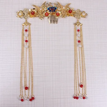 Mireasa e Chinezesc Antic de Mână-a făcut de Cap poarte femeile de mireasa cununa de păr de nunta Set de accesorii en-Gros